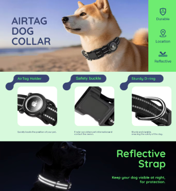 Air Tag Dog Collar | Waterproof Airtag Holder Collar