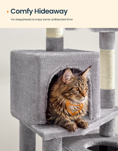 Cat Tree for Indoor Cats | Multi-Level Cat Tower with Scratching Posts