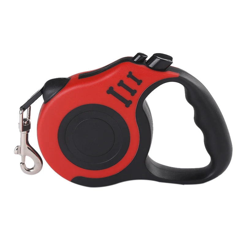 Tangle-free retractable dog leash with 360-degree rotation system